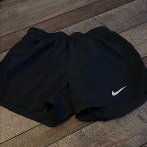 Nike Black Sports Shorts with White Logo
